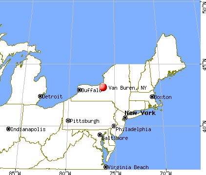 Van Buren, New York map