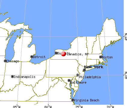 Canadice, New York map