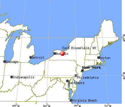 East Bloomfield, New York map
