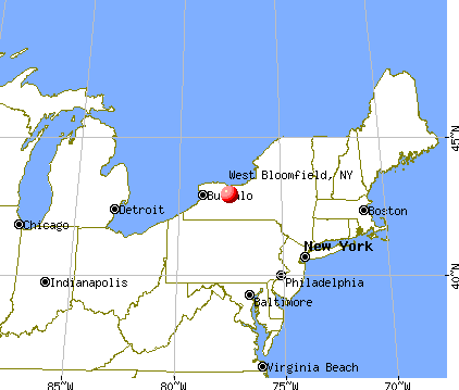 West Bloomfield, New York map