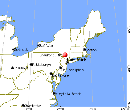 Crawford, New York map