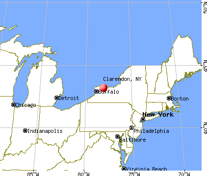 Clarendon, New York map