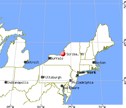 Scriba, New York map