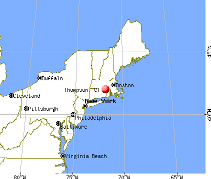 Thompson, Connecticut map