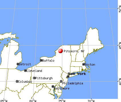 Pitcairn, New York map