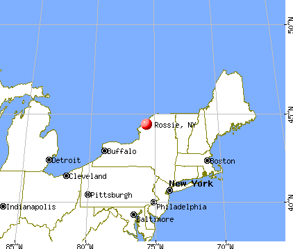 Rossie, New York map