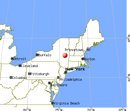 Princetown, New York map