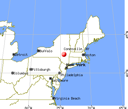 Conesville, New York map