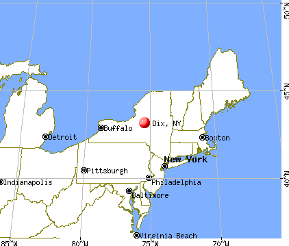 Dix, New York map