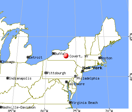 Covert, New York map