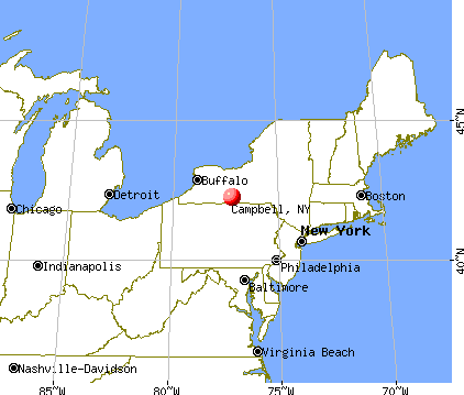 Campbell, New York map
