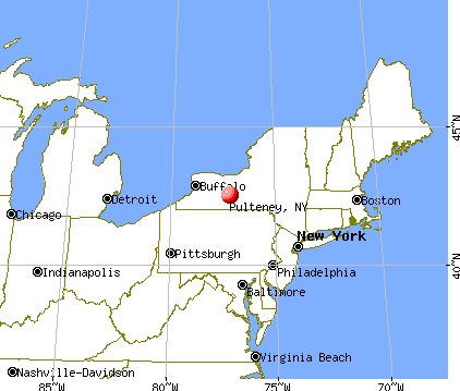 Pulteney, New York map