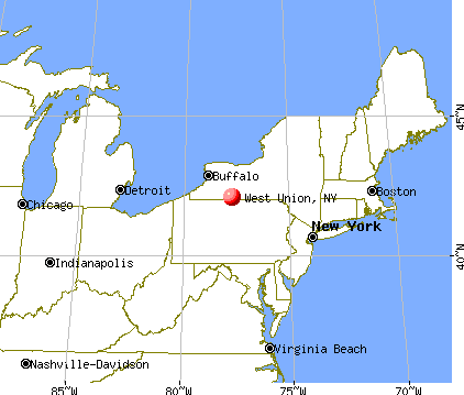 West Union, New York map