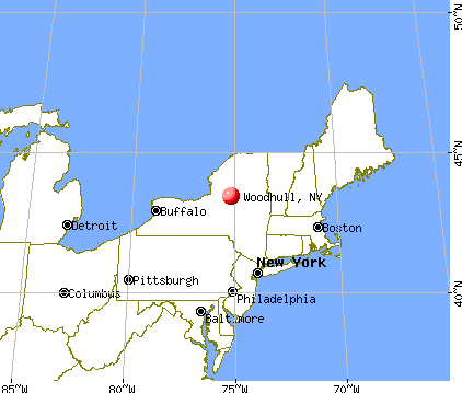 Woodhull, New York map