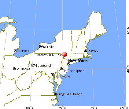 Neversink, New York map