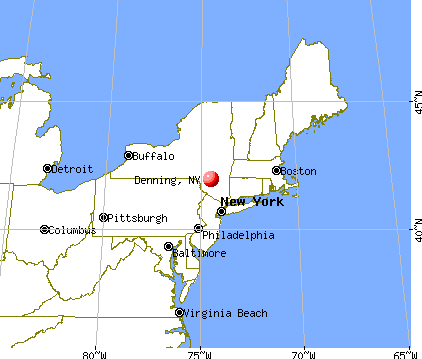 Denning, New York map