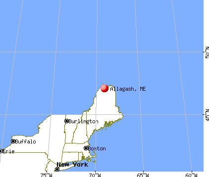 Allagash, Maine map