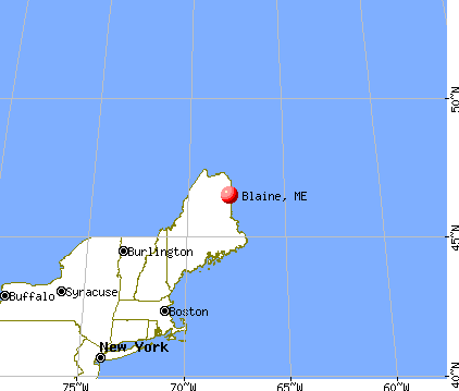 Blaine, Maine map