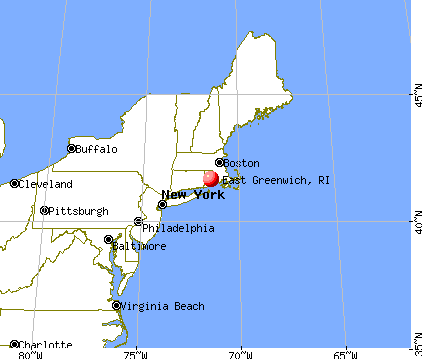 East Greenwich, Rhode Island map