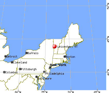 Leicester, Vermont map