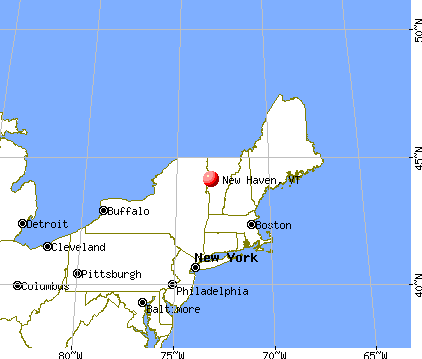 New Haven, Vermont map