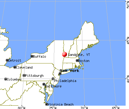 Sandgate, Vermont map