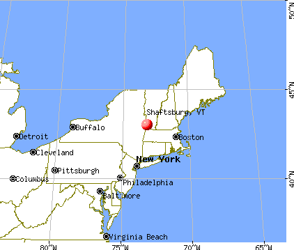 Shaftsbury, Vermont map