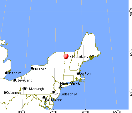 Williston, Vermont map