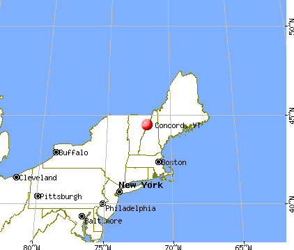 Concord, Vermont map
