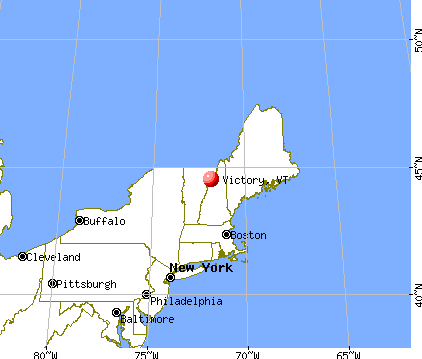 Victory, Vermont map