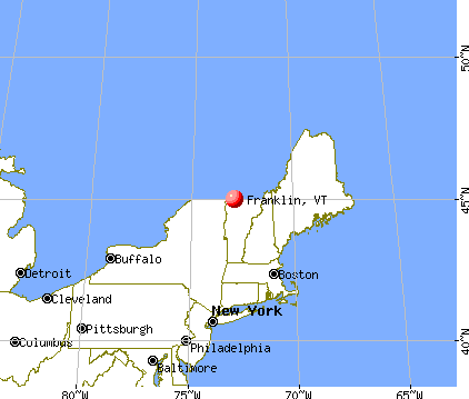 Franklin, Vermont map