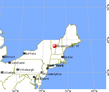 Brookfield, Vermont map