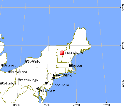 Chelsea, Vermont map