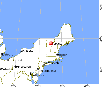 Orange, Vermont map