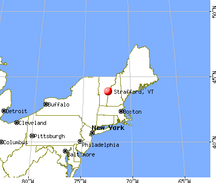 Strafford, Vermont map