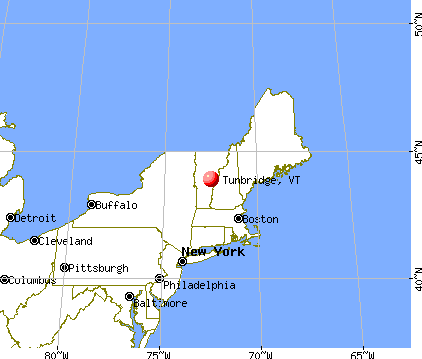 Tunbridge, Vermont map