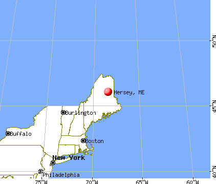 Hersey, Maine map