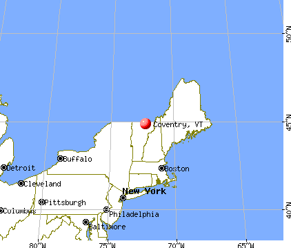 Coventry, Vermont map