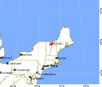 Glover, Vermont map