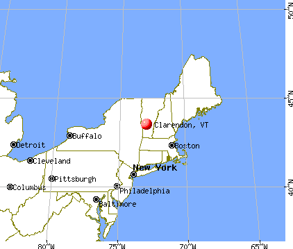 Clarendon, Vermont map