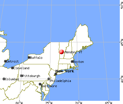 Mendon, Vermont map