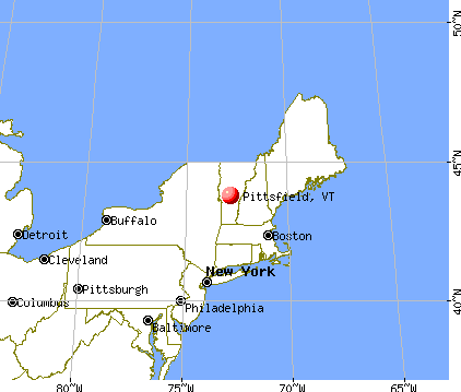 Pittsfield, Vermont map