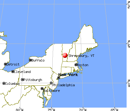 Shrewsbury, Vermont map