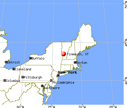 Tinmouth, Vermont map