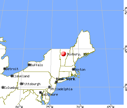 Duxbury, Vermont map