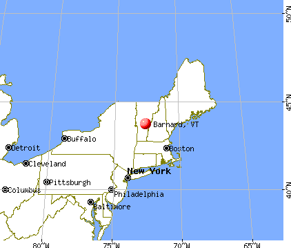 Barnard, Vermont map