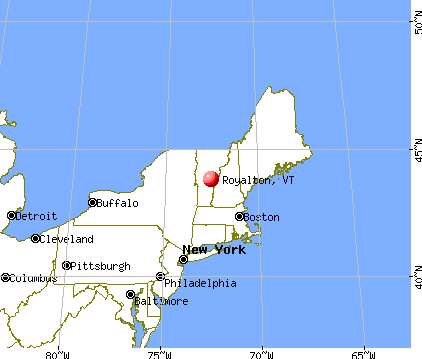 Royalton, Vermont map