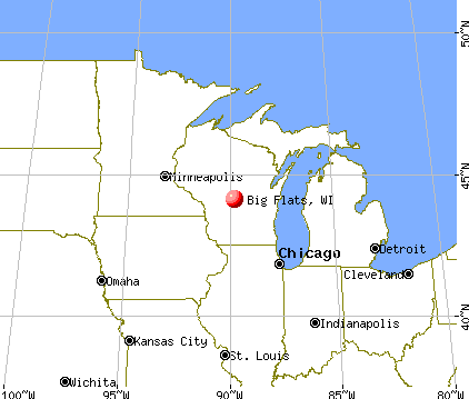Big Flats, Wisconsin map