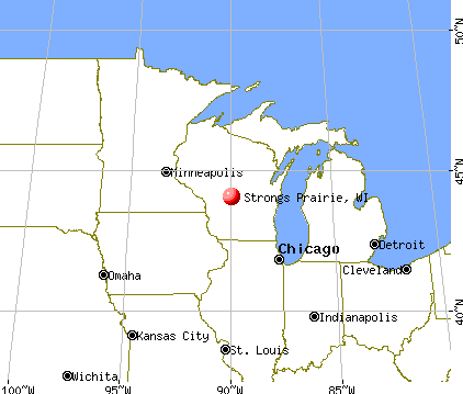 Strongs Prairie, Wisconsin map