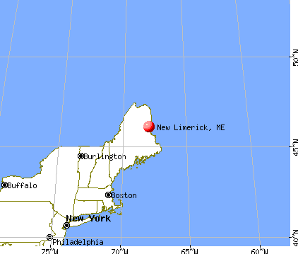 New Limerick, Maine map
